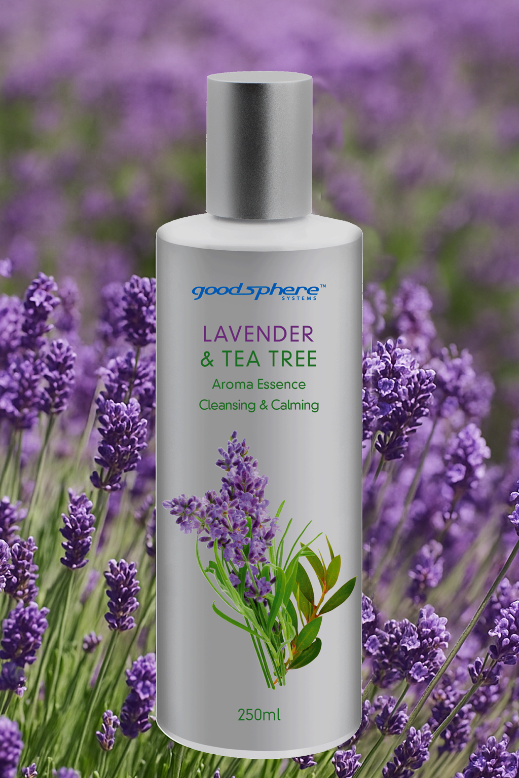 tea tree and lavender bath Lavender & Tea Tree Aroma Essence – Cleansing & Calming (250ml) – Goodsphere