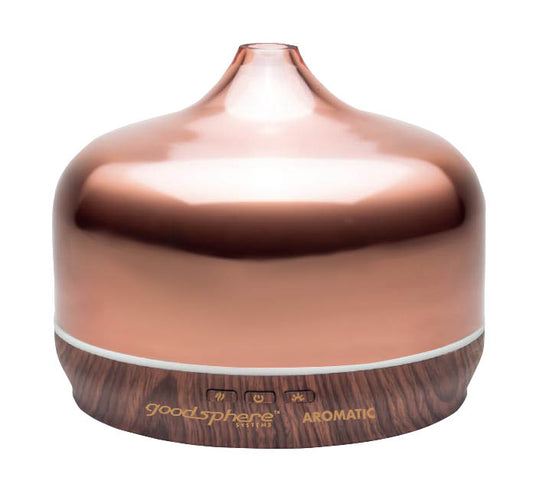 Goodsphere Aromatic - 3‑in‑1 - Aroma Diffuser + Ultrasonic Humidifier + Spectrum LED Light – Rose Gold