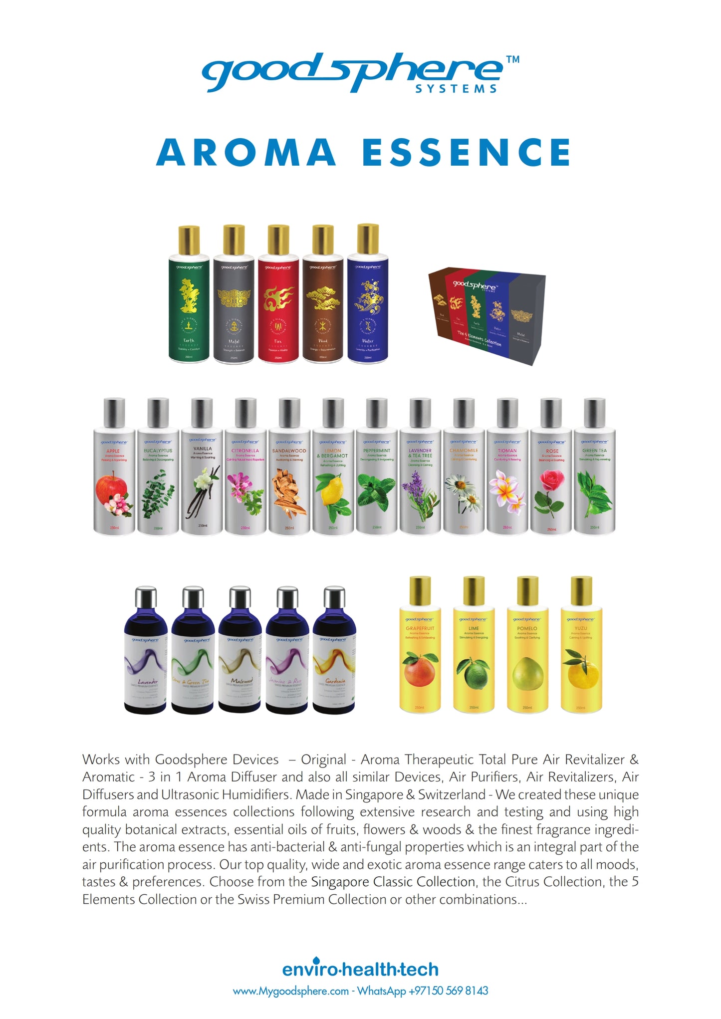 Five Aroma Elements Collection - Essence Set – (5 x 250ml)